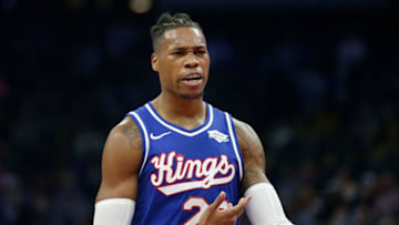 SACRAMENTO, CA - NOVEMBER 01: Richaun Holmes #22 of the Sacramento Kings reacts to a play during the game against the Utah Jazz at Golden 1 Center on November 01, 2019 in Sacramento, California. NOTE TO USER: User expressly acknowledges and agrees that, by downloading and/or using this photograph, user is consenting to the terms and conditions of the Getty Images License Agreement. (Photo by Lachlan Cunningham/Getty Images)