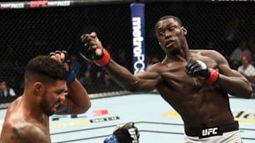 LAS VEGAS, NV - JULY 07: Curtis Millender swings at Max Griffin in their welterweight fight during the UFC 226 event inside T-Mobile Arena on July 7, 2018 in Las Vegas, Nevada. (Photo by Josh Hedges/Zuffa LLC/Zuffa LLC via Getty Images)