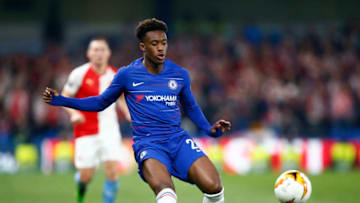 Chelsea's Callum Hudson-Odoiduring UAFA Europa League Quarter Final 2nd Leg between Chelsea and Slavia Prague at Stamford Bridge stadium , London, England on 19 Apr 2019. (Photo by Action Foto Sport/NurPhoto via Getty Images)