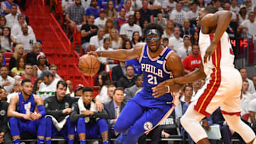 MIAMI, FL - APRIL 21: Joel Embiid
