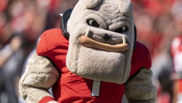 ATHENS, GA - OCTOBER 12: Hairy Dawg during a game between University of South Carolina Gamecocks and University of Georgia Bulldogs at Sanford Stadium on October 12, 2019 in Athens, Georgia. (Photo by Steve Limentani/ISI Photos/Getty Images).