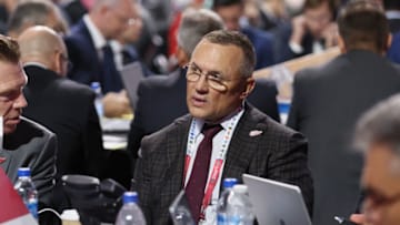 MONTREAL, QUEBEC - JULY 08: Steve Yzerman of the Detroit Red Wings attends the 2022 NHL Draft at the Bell Centre on July 08, 2022 in Montreal, Quebec. (Photo by Bruce Bennett/Getty Images)