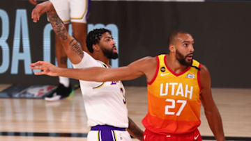 Anthony Davis, Rudy Gobert (Photo by Kim Klement - Pool/Getty Images)