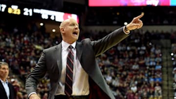 Feb 24, 2020; Tallahassee, Florida, USA; Louisville Cardinals head coach Chris Mack during the game against the Florida State Seminoles during the first half at Donald L. Tucker Center. Mandatory Credit: Melina Myers-USA TODAY Sports