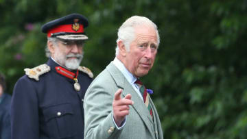 THURSO, SCOTLAND - JULY 29: Prince Charles, Prince of Wales, known as the Duke of Rothesay when in Scotland, during a visit to DS McGregor and Partners Veterinary Surgery, as part of a two-day visit to Scotland, on July 29, 2021 in Thurso, Caithness, United Kingdom. (Photo by Paul Campbell - WPA Pool/Getty Images)