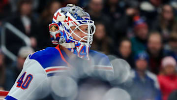 New York Rangers goaltender Alexandar Georgiev (40) Credit: Aaron Doster-USA TODAY Sports