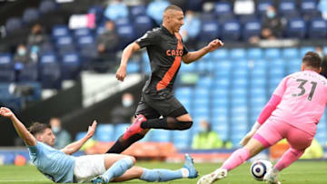 Everton. (Photo by PETER POWELL/POOL/AFP via Getty Images)