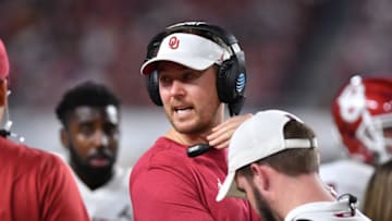 MIAMI, FL - DECEMBER 29: Head coach Lincoln Riley of the Oklahoma Sooners during the game against the Alabama Crimson Tide at Hard Rock Stadium on December 29, 2018 in Miami, Florida. (Photo by Mark Brown/Getty Images)