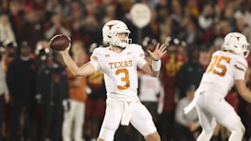 Quinn Ewers, Texas football. Mandatory Credit: Reese Strickland-USA TODAY Sports