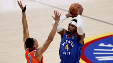 DENVER, COLORADO - FEBRUARY 12: Paul Millsap #4 of the Denver Nuggets (Photo by Matthew Stockman/Getty Images)