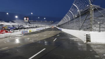 MARTINSVILLE, VA - MARCH 25: An overnight snowfall has delayed the running of the Monster Energy NASCAR Cup Series STP 500 race at the Martinsville Speedway in Martinsville, VA until Monday, March 26, 2018. (Photo by David J. Griffin/Icon Sportswire via Getty Images)