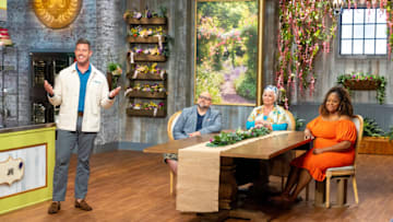Judges Kardea Brown, Duff Goldman, Nancy Fuller and Host Jesse Palmer deliver results, as seen on Spring Baking Championship, Season 9.
