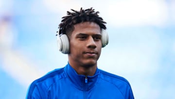 SAN SEBASTIAN, SPAIN - DECEMBER 14: Jean Clair Todibo of FC Barcelona looks on prior to the start the La Liga match between Real Sociedad and FC Barcelona at Estadio Anoeta on December 14, 2019 in San Sebastian, Spain. (Photo by Juan Manuel Serrano Arce/Getty Images)