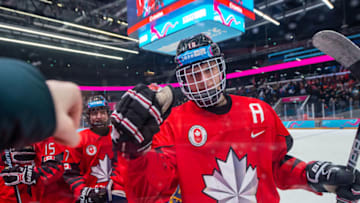 LAUSANNE, SWITZERLAND - JANUARY 22: #10 Adam Fantilli of Canada (Photo by RvS.Media/Monika Majer/Getty Images)