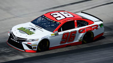 BRISTOL, TN - APRIL 13: DJ Kennington, driver of the #96 Gaunt Brothers Racing Toyota, practices for the Monster Energy NASCAR Cup Series Food City 500 at Bristol Motor Speedway on April 13, 2018 in Bristol, Tennessee. (Photo by Robert Laberge/Getty Images)