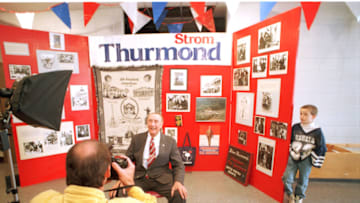Senator Strom Thurmond has his photo taken October 20, 1996. (Photo by Alan Weiner/Liaison)