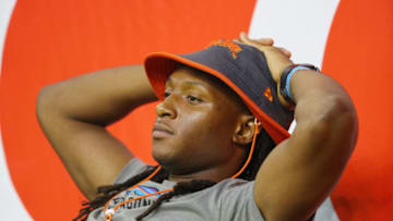 HOUSTON, TX - JUNE 13: Houston Texan player DeAndre Hopkins watches the play during the 2016 Copa America Centenario Group match between Mexico and Venezuela at NRG Stadium on June 13, 2016 in Houston, Texas. (Photo by Scott Halleran/Getty Images)