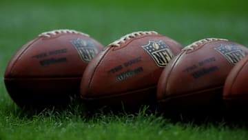 LONDON, ENGLAND - OCTOBER 02: Detailed view of NFL balls during the NFL International Series match between Indianapolis Colts and Jacksonville Jaguars at Wembley Stadium on October 2, 2016 in London, England. (Photo by Ben Hoskins/Getty Images)