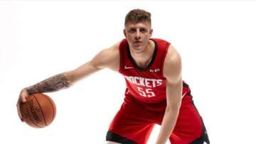 Isaiah Hartenstein, #55, Houston Rockets, (Photo by Cooper Neill/Getty Images)