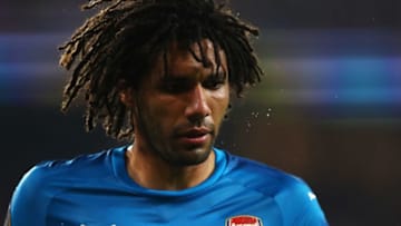 COLOGNE, GERMANY - NOVEMBER 23: Mohamed Elneny of Arsenal in action during the UEFA Europa League group H match between 1. FC Koeln and Arsenal FC at RheinEnergieStadion on November 23, 2017 in Cologne, Germany. (Photo by Dean Mouhtaropoulos/Getty Images)