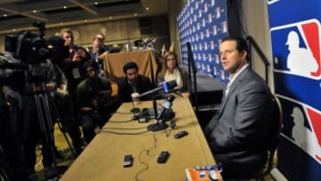 Dec 9, 2015; Nashville, TN, USA; Saint Louis Cardinals manager Mike Matheny speaks with the media during the MLB winter meetings at Gaylord Opryland Resort . Mandatory Credit: Jim Brown-USA TODAY Sports