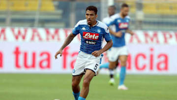 PARMA, ITALY - JULY 22: Allan of SSC Napoli in action during the Serie A match between Parma Calcio and SSC Napoli at Stadio Ennio Tardini on July 22, 2020 in Parma, Italy. (Photo by Gabriele Maltinti/Getty Images)