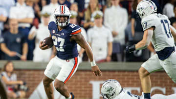 While on commentary for ESPN, Robert Griffin III made a wild reference to a sensitive Auburn football offseason situation (Photo by Michael Chang/Getty Images)