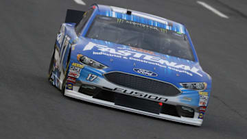CHARLOTTE, NORTH CAROLINA - MAY 18: Ricky Stenhouse Jr., driver of the #17 Fastenal Ford, qualifies for the Monster Energy NASCAR Cup Series All-Star Race at Charlotte Motor Speedway on May 18, 2018 in Charlotte, North Carolina. (Photo by Streeter Lecka/Getty Images)