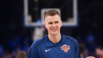 NEW YORK, NY - NOVEMBER 27: Kristaps Porzingis