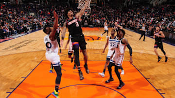 PHOENIX, AZ - DECEMBER 9: Kelly Oubre Jr. #3 of the Phoenix Suns dunks the ball against the Minnesota Timberwolves. Copyright 2019 NBAE (Photo by Barry Gossage/NBAE via Getty Images)