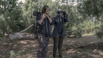 Norman Reedus as Daryl Dixon, Melissa McBride as Carol Peletier - The Walking Dead _ Season 10, Episode 6 - Photo Credit: Jace Downs/AMC