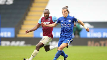 Caglar Soyuncu of Leicester City (Photo by Nigel French - Pool/Getty Images)