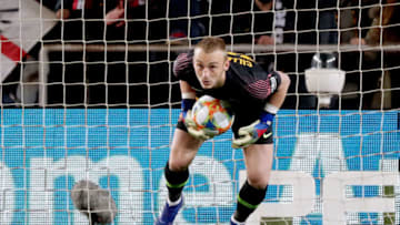BARCELONA, SPAIN - JANUARY 30: Jasper Cillessen of FC Barcelona during the Spanish Copa del Rey match between FC Barcelona v Sevilla at the Camp Nou on January 30, 2019 in Barcelona Spain (Photo by Jeroen Meuwsen/Soccrates/Getty Images)