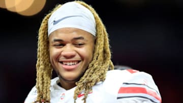 INDIANAPOLIS, INDIANA - DECEMBER 07: Chase Young #2 of the Ohio State Buckeyes celebrates after the BIG Ten Football Championship Game against the Wisconsin Badgers at Lucas Oil Stadium on December 07, 2019 in Indianapolis, Indiana. (Photo by Andy Lyons/Getty Images)
