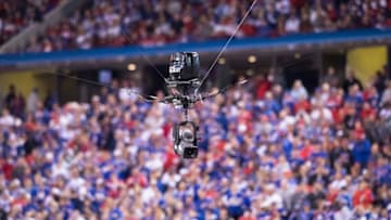 ORCHARD PARK, NY - SEPTEMBER 15: A spider cam operates during the game between the Buffalo Bills and the New York Jets on September 15, 2016 at New Era Field in Orchard Park, New York. New York defeats Buffalo 37-31. (Photo by Brett Carlsen/Getty Images) *** Local Caption ***