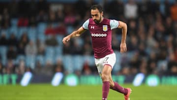 BIRMINGHAM, ENGLAND - APRIL 03: Ahmed Elmohamady of Aston Villa in action during the Sky Bet Championship match between Aston Villa and Reading at Villa Park on April 3, 2018 in Birmingham, England. (Photo by Michael Regan/Getty Images)