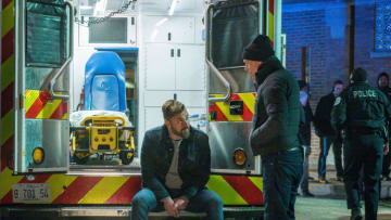 CHICAGO P.D. -- "Buried Secrets" Episode 720 -- Pictured: (l-r) Patrick John Flueger as Adam Ruzek, Jason Beghe as Hank Voight -- (Photo by: Matt Dinerstein/NBC)