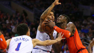 Philadelphia 76ers, Jonah Bolden and Landry Shamet (Photo by Rich Schultz/Getty Images)