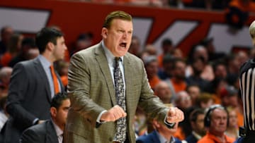 CHAMPAIGN, IL - JANUARY 05: Illinois head coach Brad Underwood during a college basketball game between the Purdue Boilermakers and Illinois Fighting Illini on January 5, 2020 at the State Farm Center in Champaign, Ill (Photo by James Black/Icon Sportswire via Getty Images)