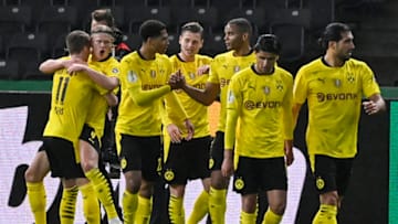 The new Borussia Dortmund home kit has been released (Photo by JOHN MACDOUGALL/POOL/AFP via Getty Images)