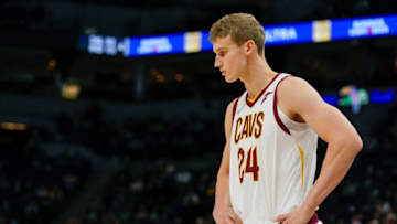Dec 10, 2021; Minneapolis, Minnesota, USA; Cleveland Cavaliers forward Lauri Markkanen (24) looks on against the Minnesota Timberwolves during the third quarter at Target Center. Mandatory Credit: Nick Wosika-USA TODAY Sports