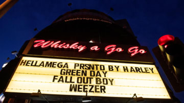 WEST HOLLYWOOD, CALIFORNIA - SEPTEMBER 10: General view of the marquee during the “Hella Mega Tour” announcement show at Whisky a Go Go on September 10, 2019 in West Hollywood, California. (Photo by Timothy Norris/Getty Images for Live Nation)