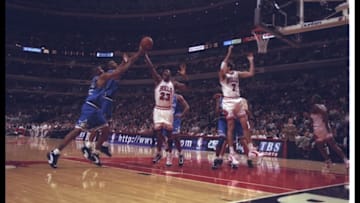 The Orlando Magic's classic series against the Chicago Bulls in 1995 will get a full replay on FOX Sports Florida (at least the good parts). (Mandatory Credit: Jonathan Daniel /Allsport)