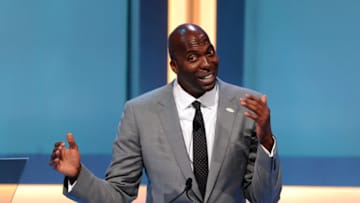 Former NBA player John Salley speaks onstage during the 2011 Cedars Sinai Sports Spectacular at Hyatt Regency Century Plaza on May 22, 2011 in Beverly Hills, California. (Photo by Kevin Winter/Getty Images)