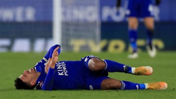 Leicester City's English defender James Justin (Photo by MIKE EGERTON/POOL/AFP via Getty Images)