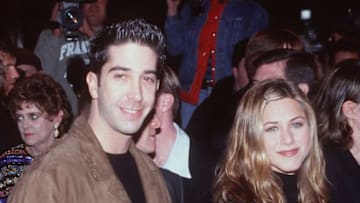 Friends stars David Schwimmer and Jennifer Aniston. Photo: Brenda Chase/Online USA, Inc.