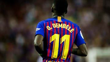 VALLADOLID, SPAIN - AUGUST 25: Ousmane Dembele of FC Barcelona during the La Liga Santander match between Real Valladolid v FC Barcelona at the Estadio Nuevo José Zorrilla on August 25, 2018 in valladolid Spain (Photo by David S. Bustamante/Soccrates/Getty Images)