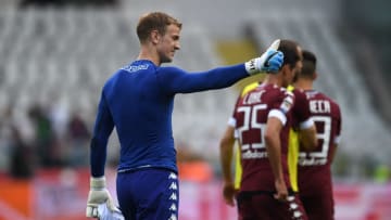 TURIN, ITALY - APRIL 15: Joe Hart of FC Torino salutes at the end of the Serie A match between FC Torino and FC Crotone at Stadio Olimpico di Torino on April 15, 2017 in Turin, Italy. (Photo by Valerio Pennicino/Getty Images)