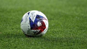 COLUMBUS, OHIO - MAY 31: An Adidas soccer ball sits on the field during the match between the Columbus Crew and the Colorado Rapids at Lower.com Field on May 31, 2023 in Columbus, Ohio. Columbus defeated Colorado 3-2. (Photo by Kirk Irwin/Getty Images)