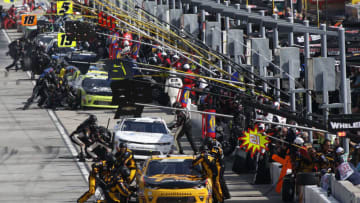 Hampton, GA - FEBRUARY 24: General race action during the running of the 27th annual Rinnai 250 on Saturday February 24, 2018 at Atlanta Motor Speedway in Hampton, Georgia (Photo by Jeff Robinson/Icon Sportswire via Getty Images)